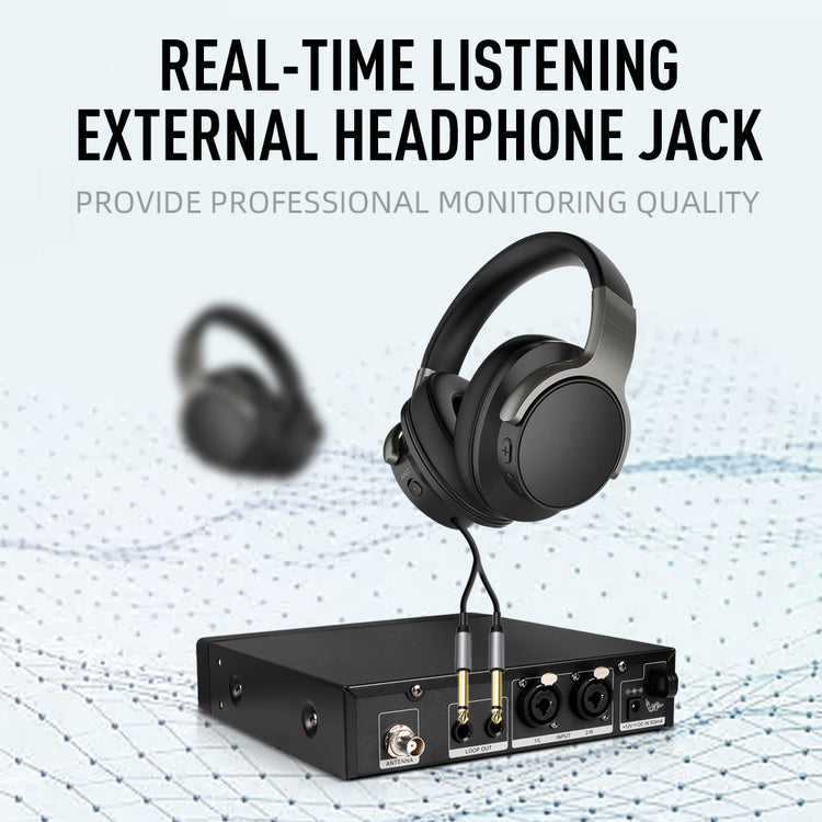 In Ear Monitor G-MARK G6.1IEM UHF Stereo wireless Monitoring System For Stage Singer Guitar Studio Band Performance