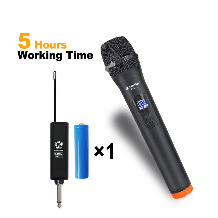 Wireless Microphone G-MARK X110V Karaoke Mic Rechargeable Lithium Battery Easy Use For Church Party Home Meeting Show Host