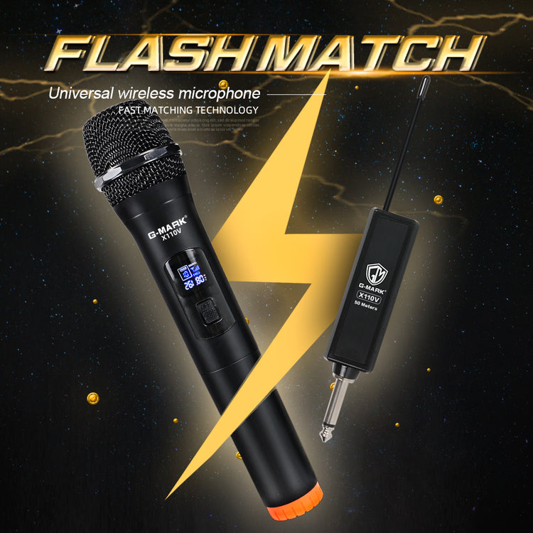 Wireless Microphone G-MARK X110V Karaoke Mic Rechargeable Lithium Battery Easy Use For Church Party Home Meeting Show Host