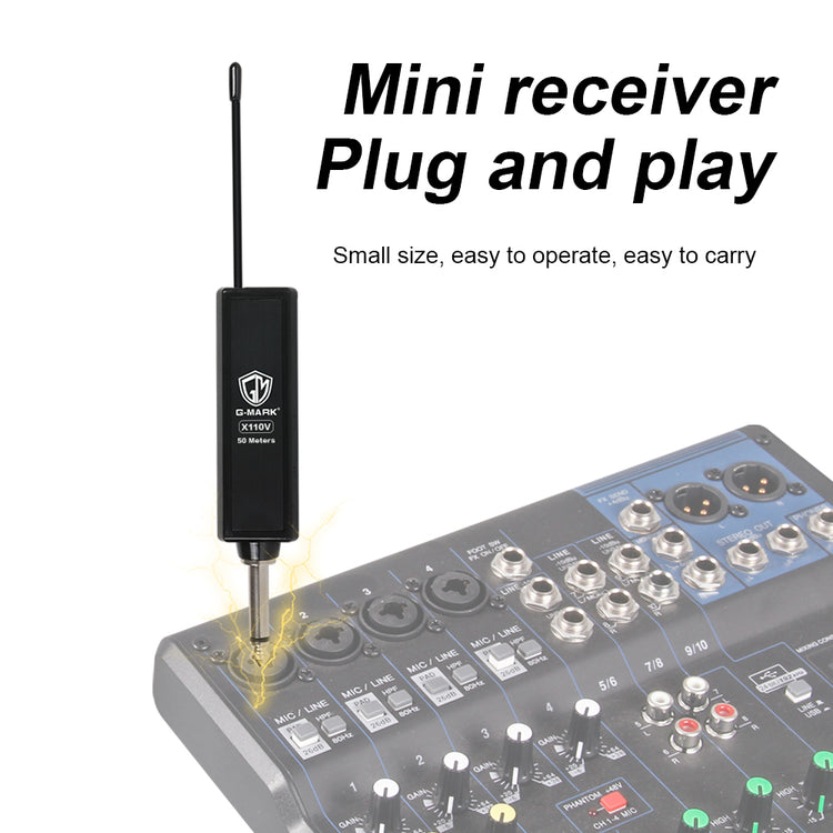 Wireless Microphone G-MARK X110V Karaoke Mic Rechargeable Lithium Battery Easy Use For Church Party Home Meeting Show Host