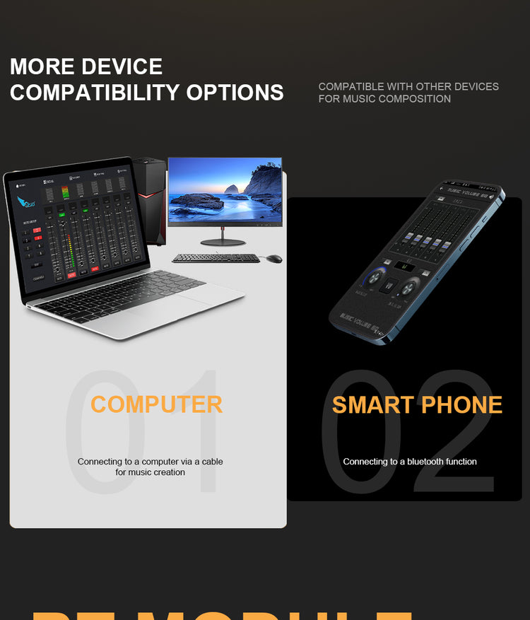 Audio Sound Mixer with Microphone G-MARK Studio 6 Bluetooth  Portable DJ Console +48V USB Interface Mixing Boards For Studio Live Recording PC