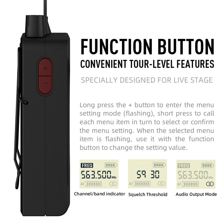 In Ear Monitor G-MARK G6.1IEM UHF Stereo wireless Monitoring System For Stage Singer Guitar Studio Band Performance