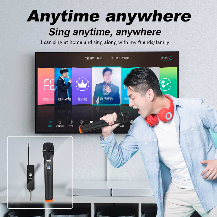 Wireless Microphone G-MARK X110V Karaoke Mic Rechargeable Lithium Battery Easy Use For Church Party Home Meeting Show Host