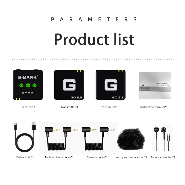 G-Mark Wireless Lavalier Microphone for PC+Cell Phone Lapel