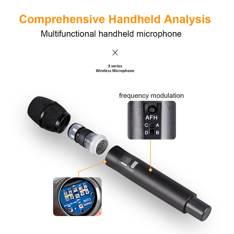 Wireless Microphone G-MARK X320FM Professional UHF Karaoke System Handheld Mic For Stage Speech Wedding Show Band Home Party Churcha