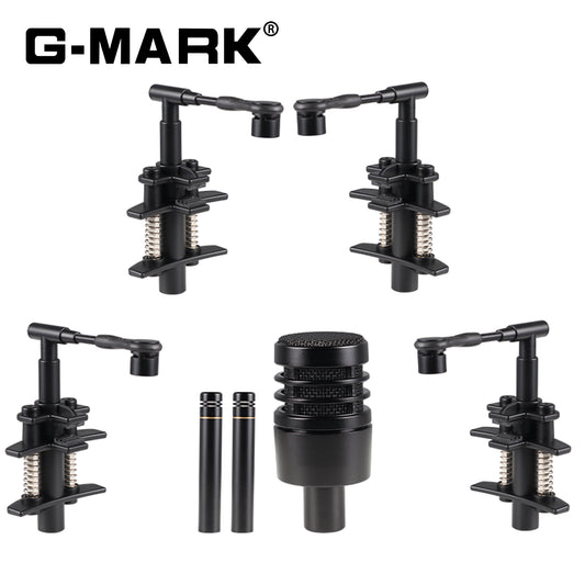 Drum Microphone Kit G-MARK GDM8 Musical Instruments Mic For Band DJ Stage Instrumental Performance Recording Live With Case