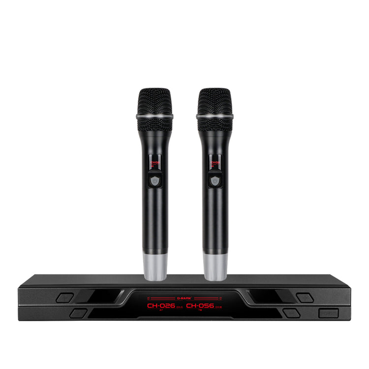 Wireless Microphone G-MARK G1010 Professional 2 Channels Handheld Karaoke Mic For Party Meeting Church Show Home