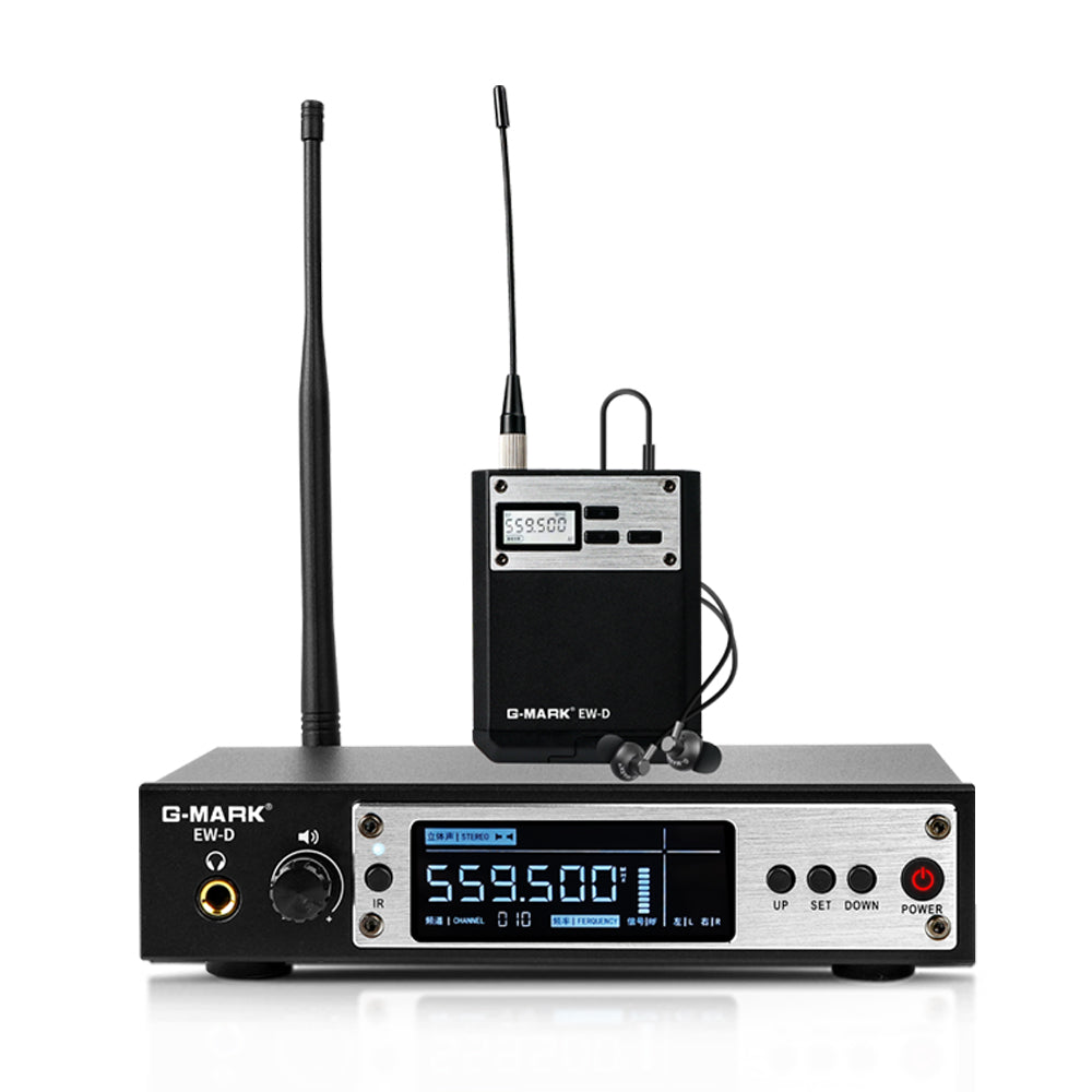 G-MARK In Ear Monitor EW-D UHF Stereo wireless Monitoring System For Stage Singer Guitar Studio Band Performance