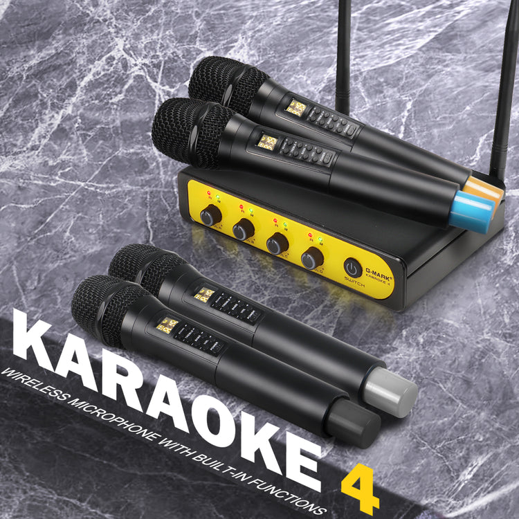 Karaoke Microphone Wireless G-MARK Karaoke 4 Professional UHF Dynamic Mic For Speakers Live Show Church Outdoor