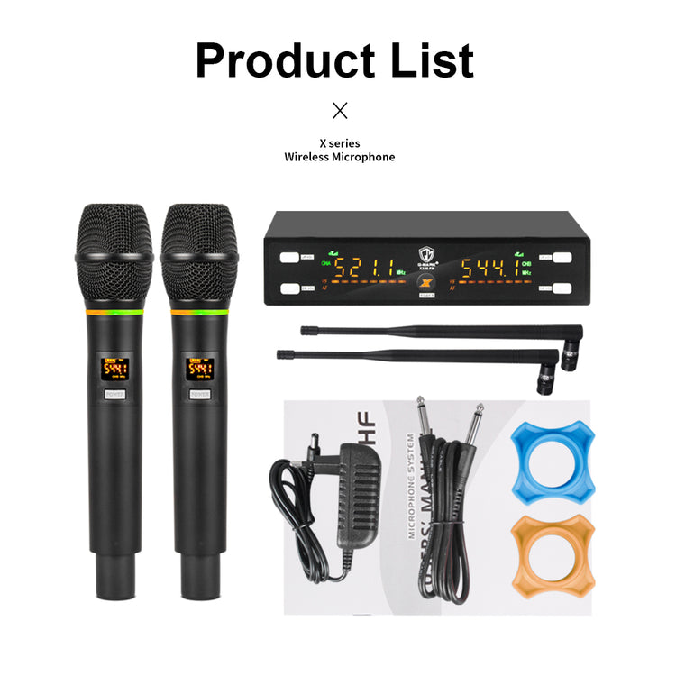 Wireless Microphone G-MARK X320FM Professional UHF Karaoke System Handheld Mic For Stage Speech Wedding Show Band Home Party Churcha