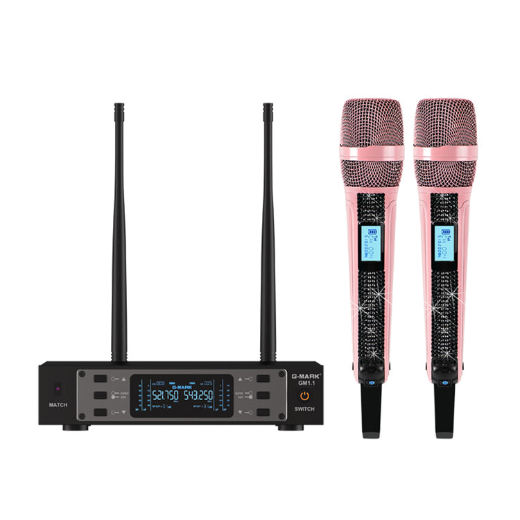 G-MARK Wireless Microphone GM1.1 Professional UHF Frequency Adjustable Metal Handheld Karaoke Mic For Party Show Teaching Wedding(副本)