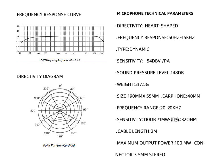 Wired Microphone G-MARK POP6 Karaoke Handheld Professional Performance Dynamic Mic For KTV Vocal Stage Computer Phone Speaker