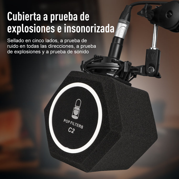 G-MARK Microphone Wind Shield Pop Filter Isolation Ball Acoustic For Record Studios Mic Sound-Absorbing Foam Five-sided Seal