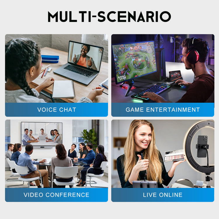USB Condenser Microphone G-MARK MK6 Podcast Mic With Mute Button For Gaming Streaming Recording Online Chat Computer PS4/5