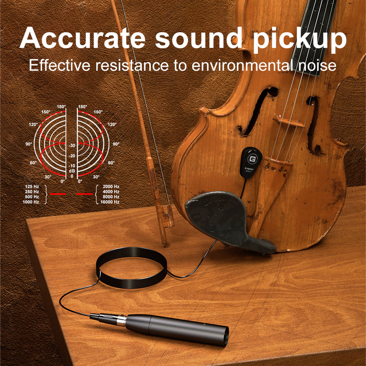 G-MARK Pro Audio GC411 High-Performance Miniature Condenser Vibration Pickup for String Instruments with MPAVL Standard XLR Connector