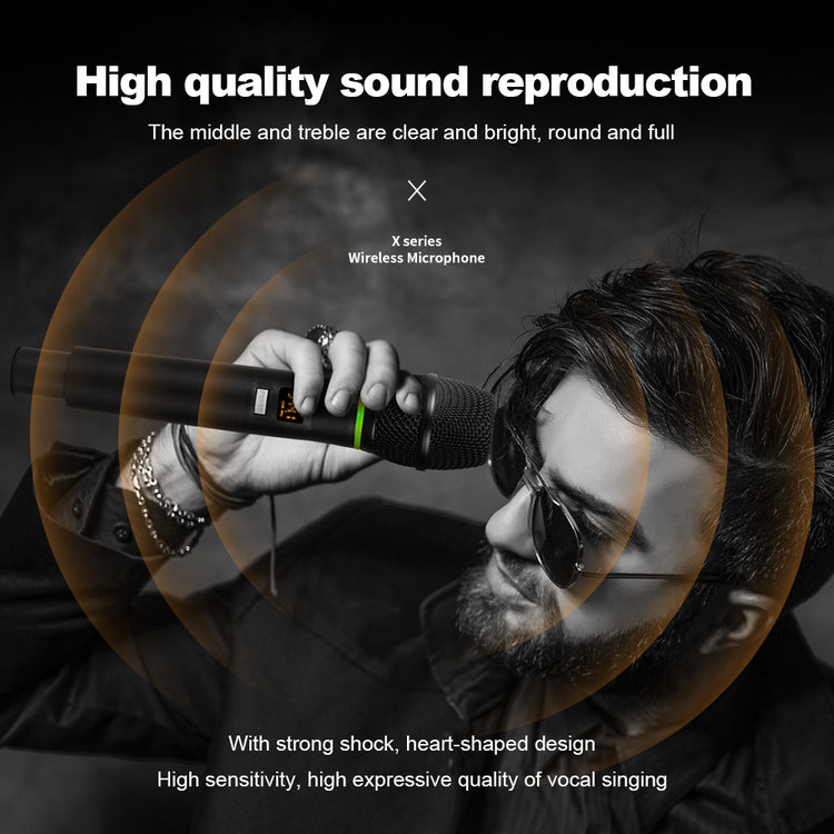 Wireless Microphone G-MARK X320FM Professional UHF Karaoke System Handheld Mic For Stage Speech Wedding Show Band Home Party Churcha