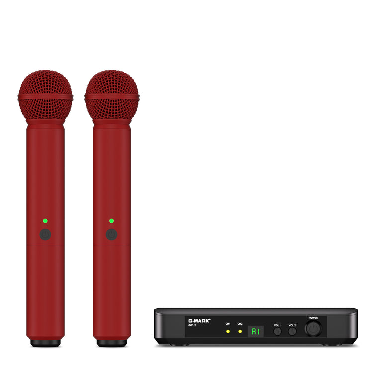 Karaoke Mic G-MARK GO1.2 Wireless Microphone Professional UHF Frequency Adjustable Metal Handheld For Party Show Teaching Wedding