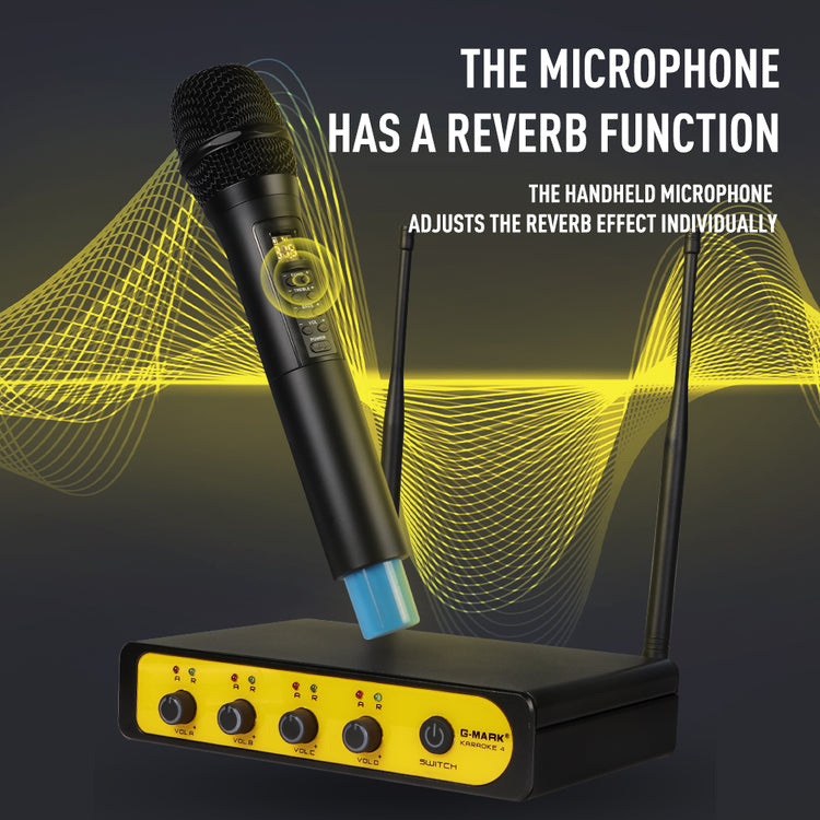 Karaoke Microphone Wireless G-MARK Karaoke 4 Professional UHF Dynamic Mic For Speakers Live Show Church Outdoor