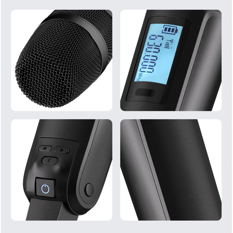 Wireless Microphone G-MARK GM1.1 Professional UHF Frequency Adjustable Metal Handheld Karaoke Mic For Party Show Teaching Wedding