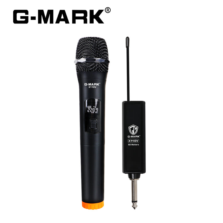 Wireless Microphone G-MARK X110V Karaoke Mic Rechargeable Lithium Battery Easy Use For Church Party Home Meeting Show Host