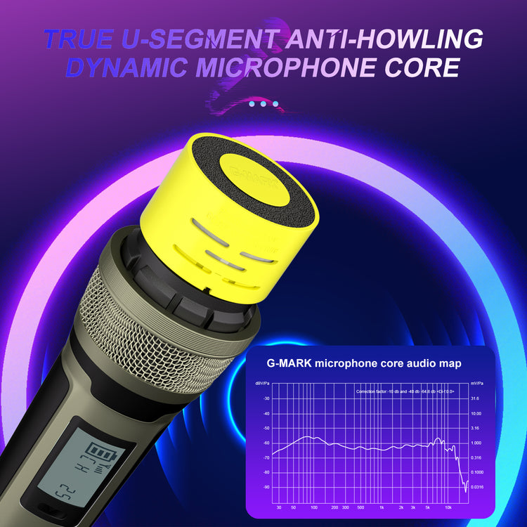 G-MARK SKM9000 Wireless Microphone Professional UHF Frequency Adjustable Metal Handheld Mic For Party Show Teaching Wedding
