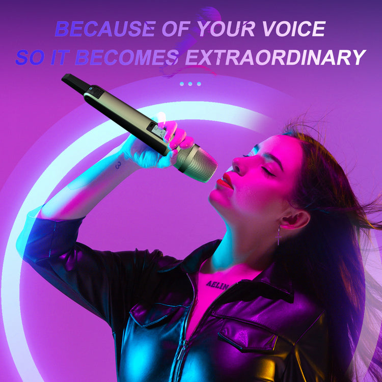 G-MARK SKM9000 Wireless Microphone Professional UHF Frequency Adjustable Metal Handheld Mic For Party Show Teaching Wedding