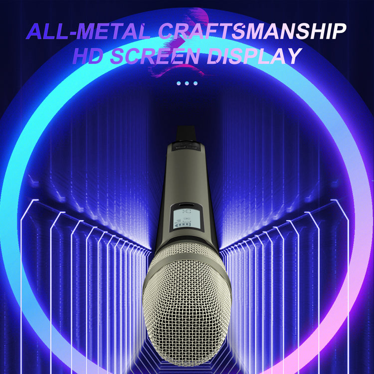 G-MARK SKM9000 Wireless Microphone Professional UHF Frequency Adjustable Metal Handheld Mic For Party Show Teaching Wedding