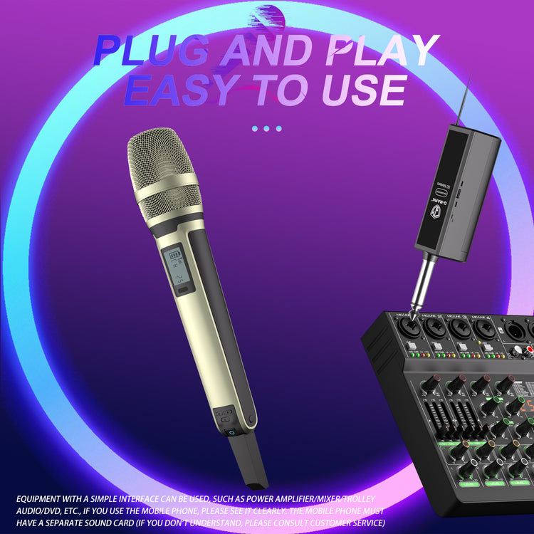 G-MARK SKM9000 Wireless Microphone Professional UHF Frequency Adjustable Metal Handheld Mic For Party Show Teaching Wedding