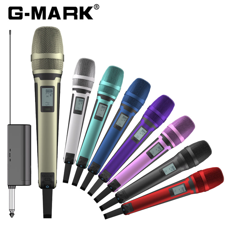 G-MARK SKM9000 Wireless Microphone Professional UHF Frequency Adjustable Metal Handheld Mic For Party Show Teaching Wedding