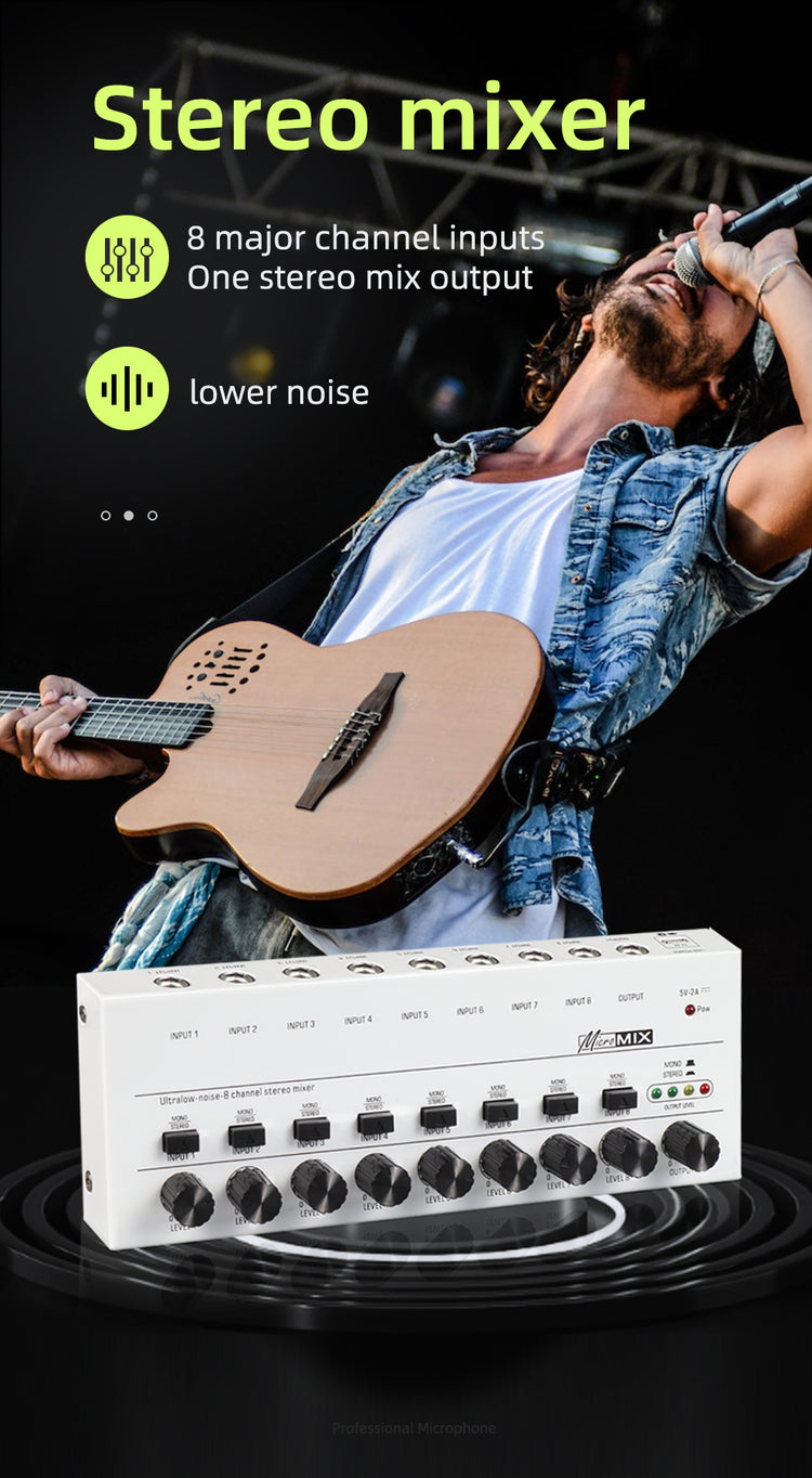 Audio Interface G-MARK Mix8 For the Guitarist Vocalist Podcaster Producer High Fidelity Studio Quality Recording