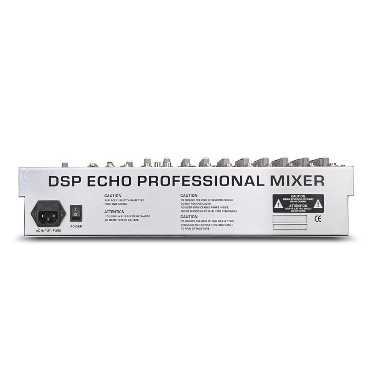 DJ Mixer G-MARK GMX1200 12 channel Professional USB Audio Mixing console Music Studio 8 mono 4 stereo 7 brand EQ 16 Effect Podcast Streaming Audio Interface