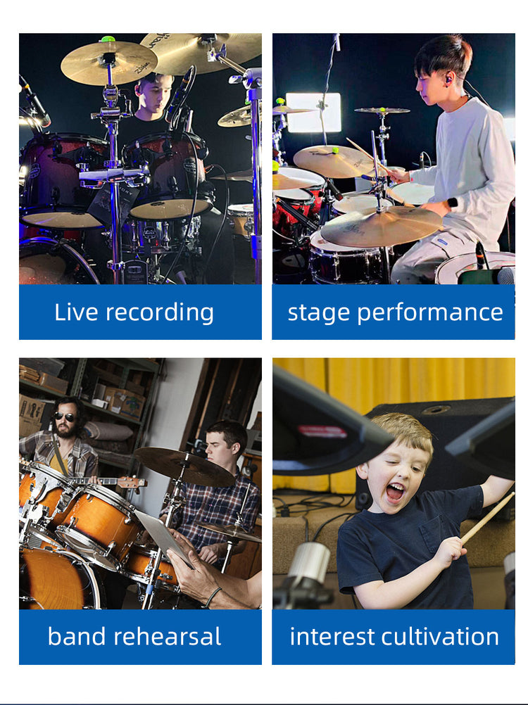 Drum Microphone Kit G-MARK GDM7 Musical Instruments Mic For Band DJ Stage Instrumental Performance Recording Live With Case