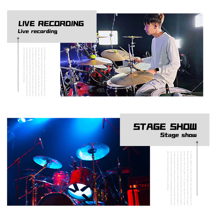 Drum Microphone Kit G-MARK G7 Musical Instruments Mic For Band DJ Stage Instrumental Performance Recording Live With Case