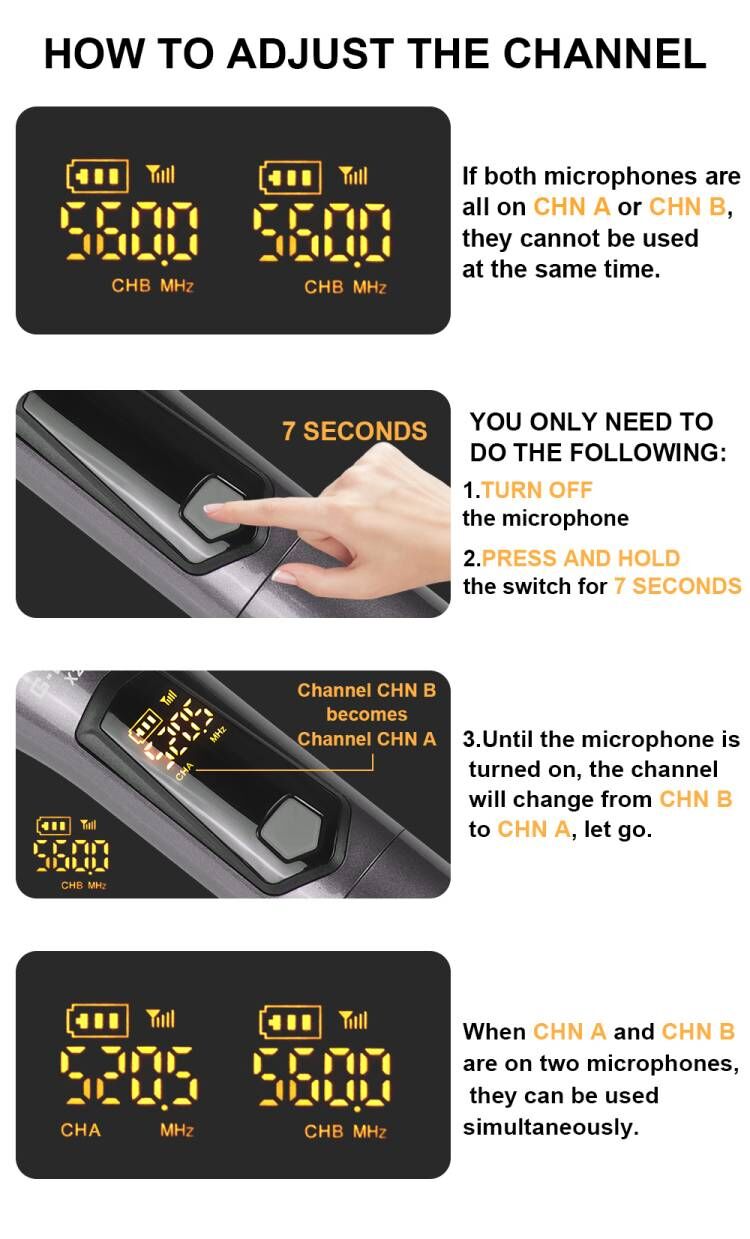 Wireless Microphone G-MARK X220U UHF Recording Karaoke Mic With Rechargeable Lithium Battery Receiver Work 5 Hours For Speaker