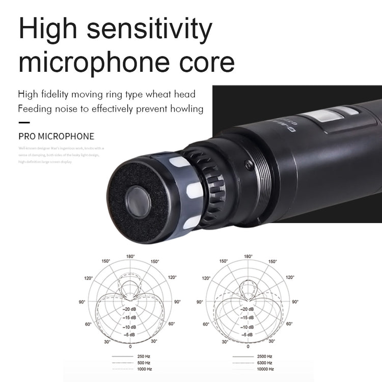 Wireless Microphone G-MARK G320AM Professional UHF 2 Channels Karaoke Mic Handheld Automatic Frequency Adjustable