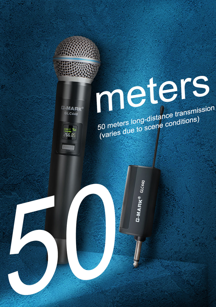 Wireless Microphone G-MARK GLC440 Professional 4 Channels Microphon Karaoke Mic For Home Party Speaker Church Stage Wedding