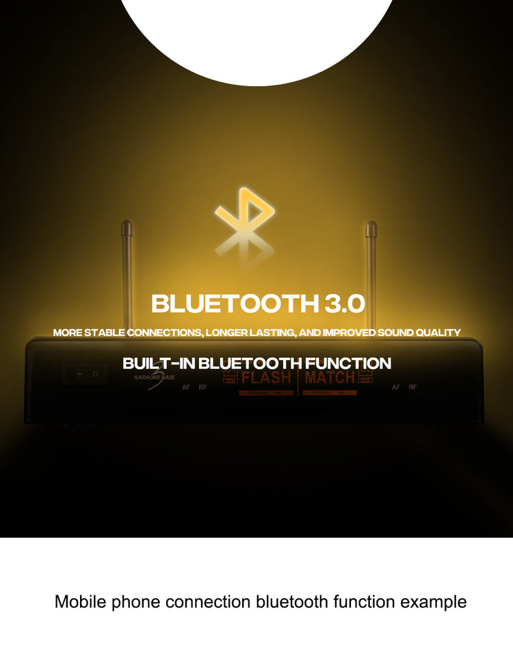 Bluetooth Microphone Wireless G-MARK Karaoke Base 3 Professional UHF Dynamic Mic Reverb Effect For Soundbar Party KTV Wedding