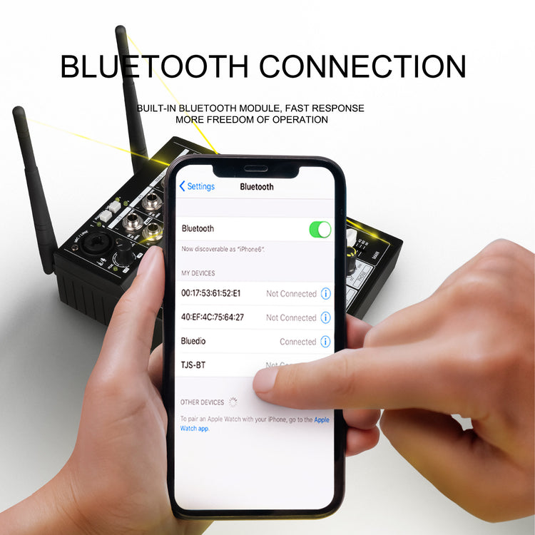 Wireless Microphone With Audio Mixer G-MARK Studio 4 Bluetooth DJ Console For Karaoke TV Computer Live Party Show