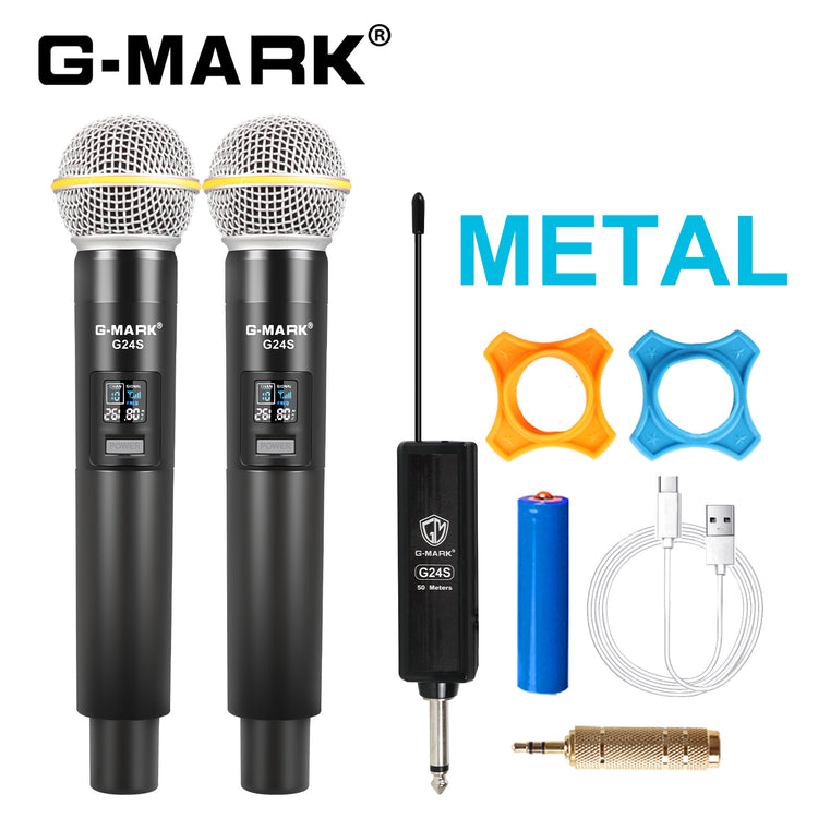 Microphone Wireless G-MARK G24S Dynamic SM58 Mic Fixed Frequency Handheld Mic For Stage Speech Wedding Show Band Home Party Church