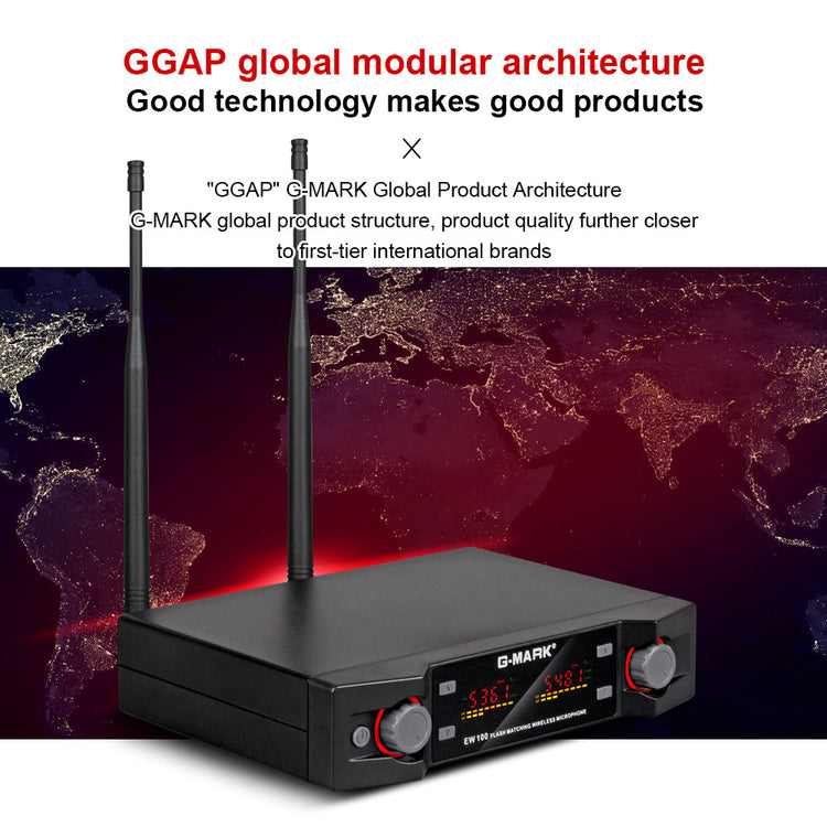 Wireless Microphon G-MARK EW100 Professional UHF Karaoke Handheld Mic Frequency Adjustable 50M For Party Show Stage Wedding