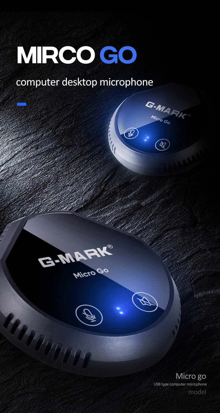 USB Speakers G-MARK Micro Go Bluetooth Conference Speakerphone with Microphone Compatible with Leading Platforms, Home Office for Computer Plug and Plays