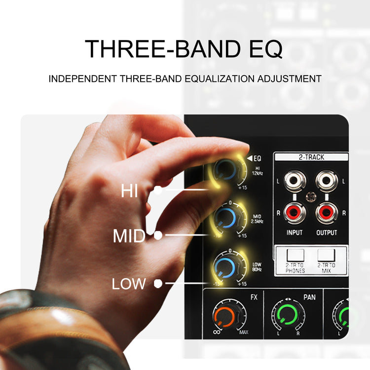 Wireless Microphone With Audio Mixer G-MARK Studio 4 Bluetooth DJ Console For Karaoke TV Computer Live Party Show