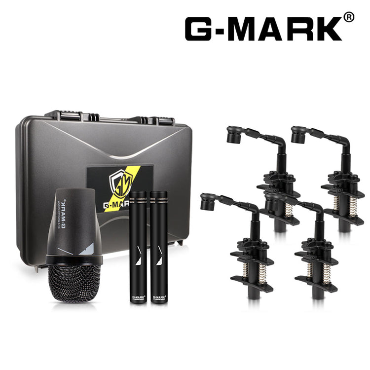 Drum Microphone Kit G-MARK GDM7 Musical Instruments Mic For Band DJ Stage Instrumental Performance Recording Live With Case