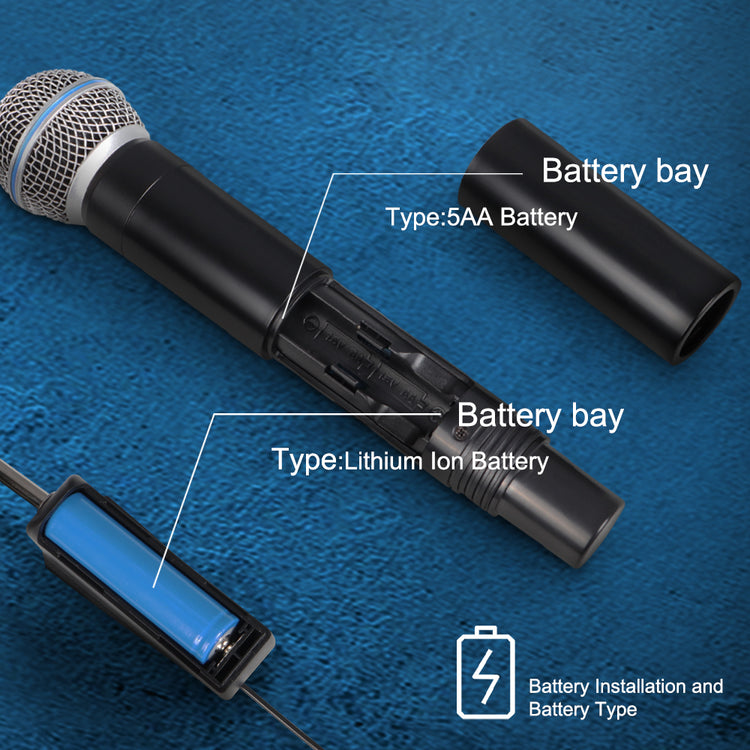 Wireless Microphone G-MARK GLC440 Professional 4 Channels Microphon Karaoke Mic For Home Party Speaker Church Stage Wedding