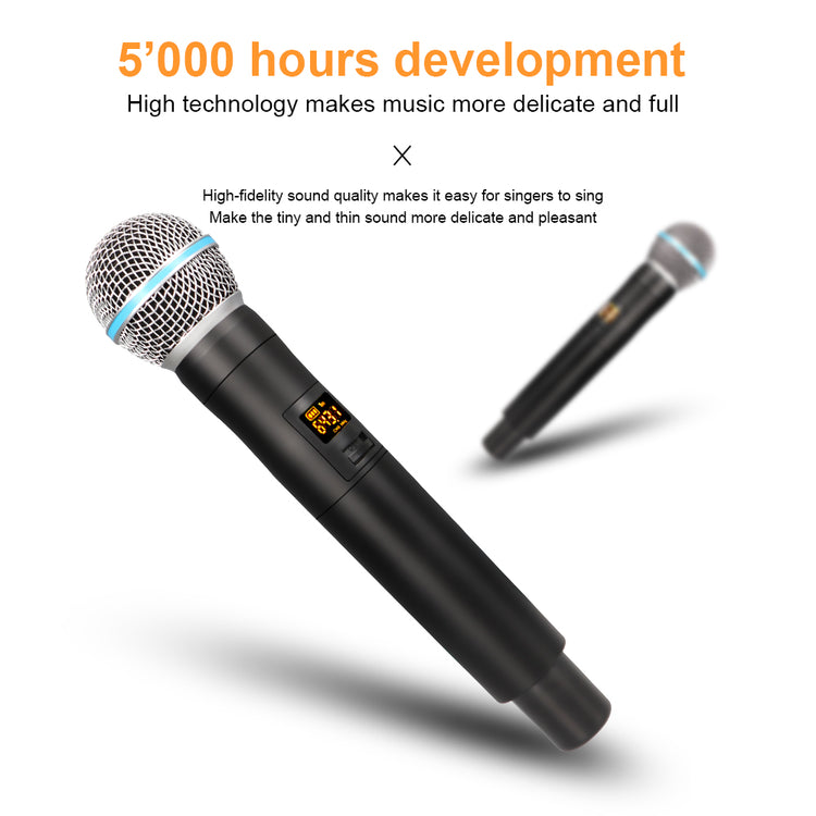 Professional Wireless Microphone G-MARK G440XFM 4 Channels UHF Karaoke System Handheld Mic For Stage Speech Wedding Show Band Home Party Church