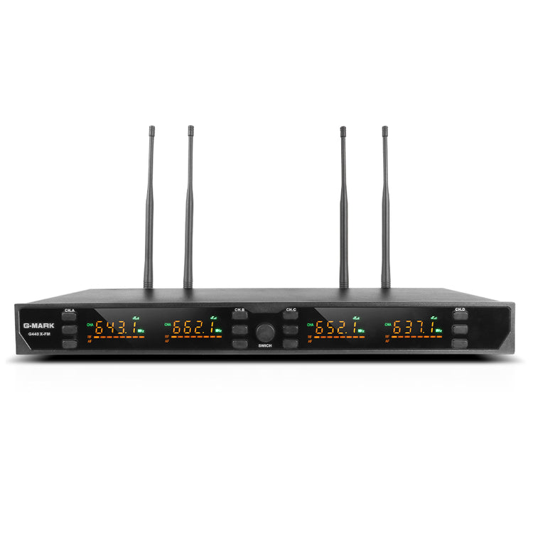 Professional Wireless Microphone G-MARK G440XFM 4 Channels UHF Karaoke System Handheld Mic For Stage Speech Wedding Show Band Home Party Church