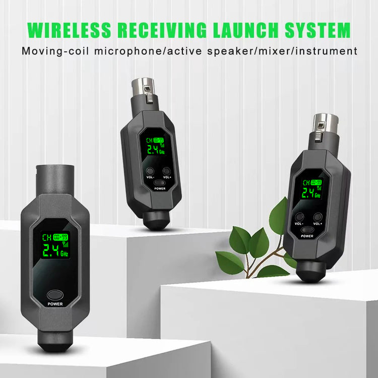 G-MARK LT01 Wireless Microphone System XLR Mic Converter Adapter 2.4G Automatic Transmitter Setup For Condenser Dynamic Mic