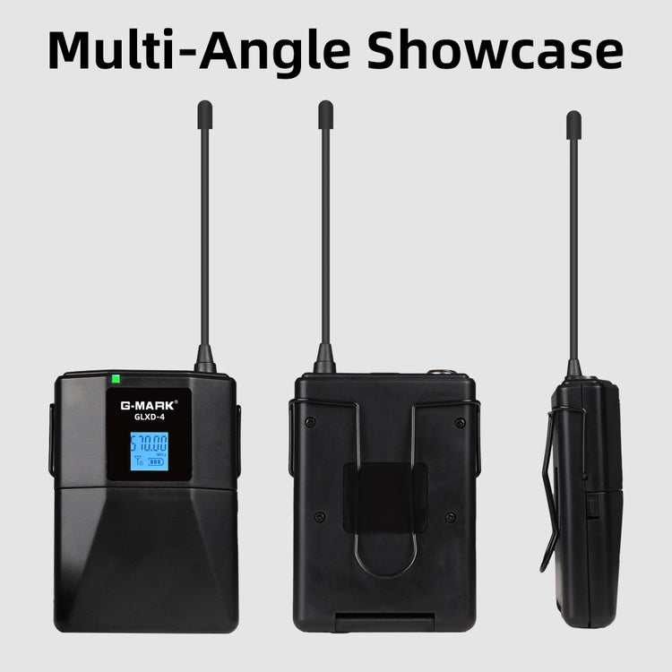 Microphone Wireless G-MARK GLXD4 Professional UHF System Lavalier Mic For Stage Speech Wedding Show Band Home Party Church