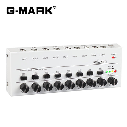 Audio Interface G-MARK Mix8 For the Guitarist Vocalist Podcaster Producer High Fidelity Studio Quality Recording