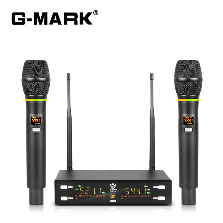 Wireless Microphone G-MARK X320FM Professional UHF Karaoke System Handheld Mic For Stage Speech Wedding Show Band Home Party Churcha